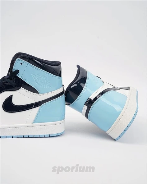 Nike Air Jordan 1 High UNC Patent - Resim 5