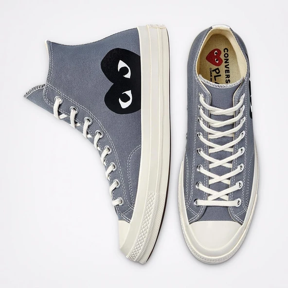 Converse Chuck Taylor All-Star 70s Hi x Comme Des Garçons Play Grey - Resim 4