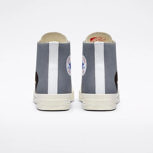 Converse Chuck Taylor All-Star 70s Hi x Comme Des Garçons Play Grey - Resim 6