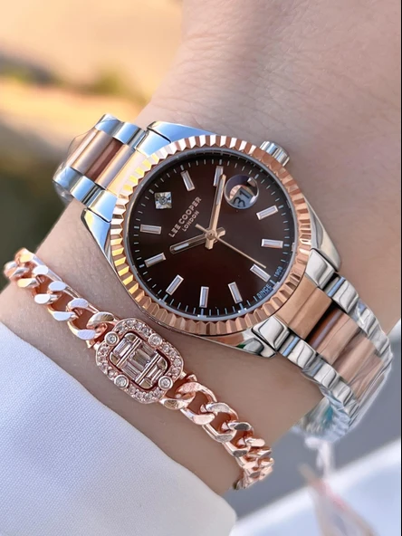 Lee Cooper Elite Seri Çelik Kordonlu 3 Atm Suya Dayanıklı Kadın Kol Saati BLC08126.540 ürün görseli