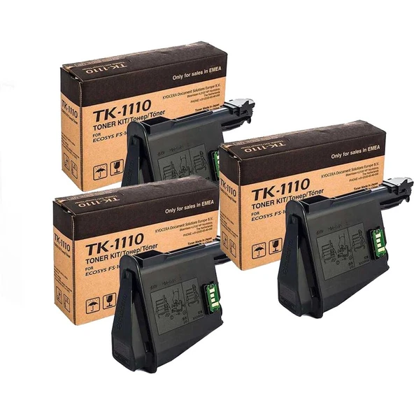 Oldem Plus Kyocera TK-1110/ Kyocera Ecosys FS-1020MFP Muadil Toner 3 Lü Avantajlı Paket - Resim 4