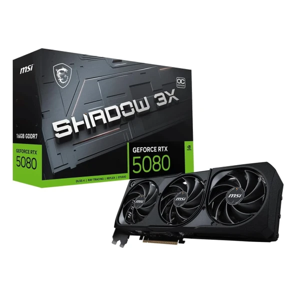 MSI Shadow 3X GeForce RTX 5080 OC 16GB GDDR7 256Bit HDMI/DP Ekran Kartı ürün görseli 1