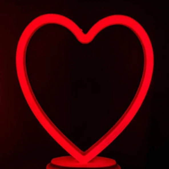 2 ADET KIRMIZI KALPLİ LED IŞIK SEVGİLİER GÜNÜNE ÖZEL IŞIK DECOR HEART RED LED LİGHT PİLLİ LED IŞIK