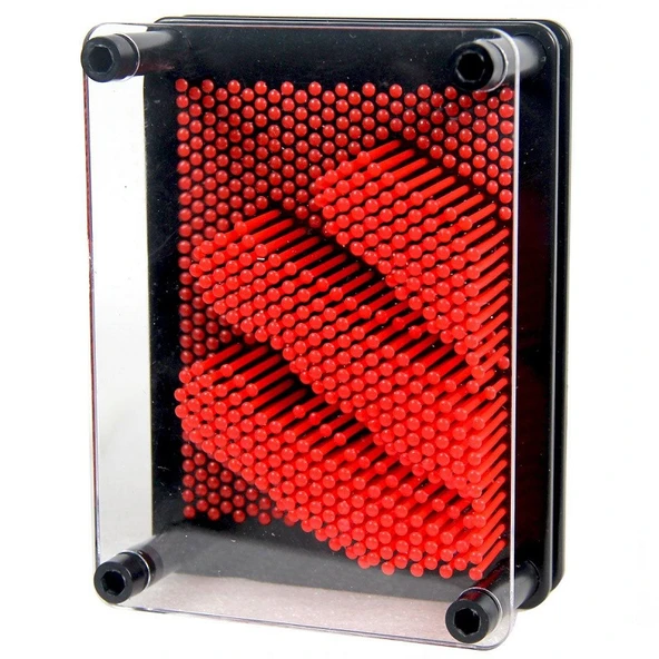 KÜÇÜK BOY 13X10 CM KIRMIZI PİN ART VIP RED 3-DİMENSİONAL PİN SCULPTURE KIRMIZI PİNART 3D ÇİVİ SANATI ürün görseli