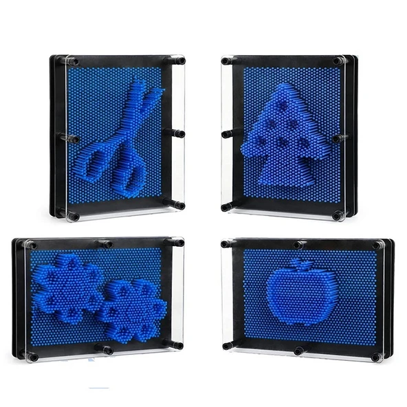 KÜÇÜK BOY 13X10 CM KOYU MAVİ PİN ART BLUE 3D DİMENSİONAL SCULPTURE KOYU MAVİ PİNART 3D ÇİVİ SANATI - 3