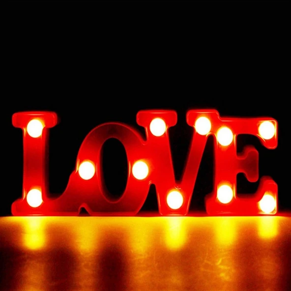 2 ADET LED IŞIKLI LOVE YAZISI GÜN IŞIĞI LED IŞIKLI DEKOR LOVE YAZI SEVGİLİLER GÜNÜNE ÖZEL SÜSLEME - Resim 4