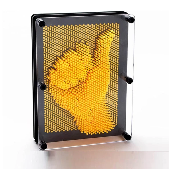 KÜÇÜK BOY 13X10 CM TURUNCU PİN ART ORANGE 3-DİMENSİONAL PİN SCULPTURE TURUNCU PİNART 3D ÇİVİ SANATI ürün görseli