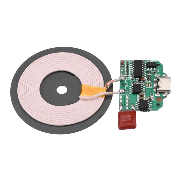 Kablosuz Şarj Modülü Type C 15W  5V 1A 9V 1.5A Mobil Akıllı Telefon Oyuncak Pil Şarj QI WPC V1.2.3 Samsung Apple DFR2V8 - Resim 4
