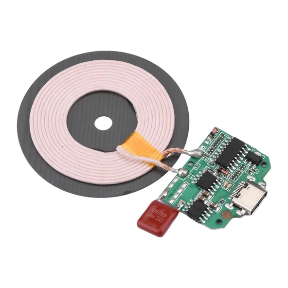 Kablosuz Şarj Modülü Type C 15W  5V 1A 9V 1.5A Mobil Akıllı Telefon Oyuncak Pil Şarj QI WPC V1.2.3 Samsung Apple DFR2V8 - Resim 5