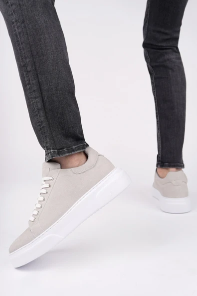 Muggo ZEYN Kalın Taban Bağcıklı Erkek Günlük Sneaker Spor Ayakkabı - 6