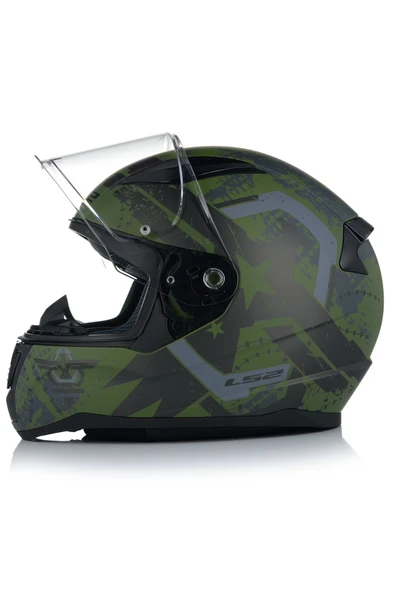 LS2 RAPID II THUNDER BIRDS MAT YEŞİL MOTOSİKLET KASKI - 3