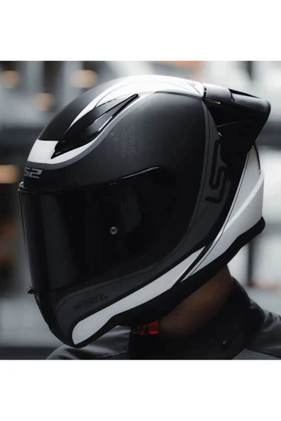 LS2 RAPID 2 RACE DEEPER FULLFACE MOTOSİKLET KASKI SİYAH CAMLI