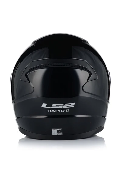 LS2 Rapıd 2 Race Parlak Siyah Kapalı Motosiklet Kaskı Şefaff Camlı - 2