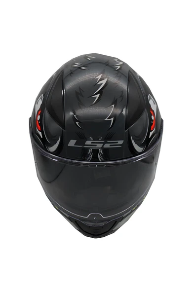LS2 Rapıd 2 Spox  Full Face Motosiklet Kaskı  Gri-kırmızı - 3