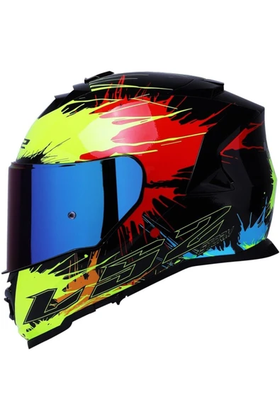 LS2 Storm 2 Drop Full Face  Motosiklet Kaskı Mavi Camlı - 5
