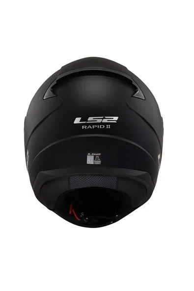 LS2 Rapıd 2 Mat Siyah Fullface Motosiklet Kaskı Mavi Camlı - 4