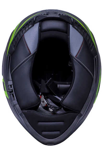 LS2 Storm Nerve Mat Siyah Neon Sarı Kask Siyah Camlı - Resim 6