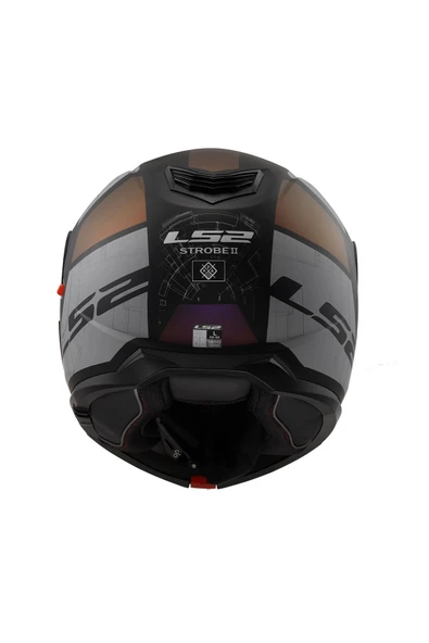 LS2 Strobe 2 Orıon Mat Siyah-mor-mavi Kask Çene Açılır - Resim 5
