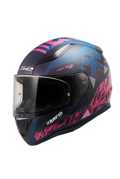 LS2 Rapıd 2 Xtreet   Full Face Motosiklet Kaskı Mat Mavi-mor - 4