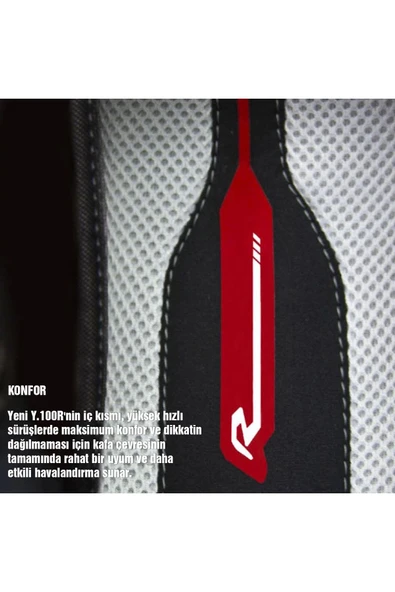Nexx Y.100r Urbangram Mat Siyah-kırmızı Kask - 6