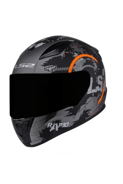 LS2 RAPID 2 CIRCLE  FULLFACE MOTOSİKLET KASKI SİYAH CAMLI