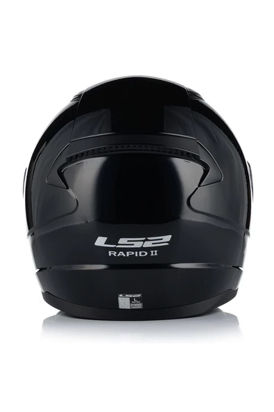 LS2 Rapıd 2 Parlak Siyah Fullface Motosiklet Kaskı - 3