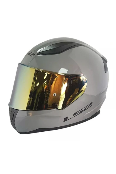 LS2 Rapıd 2 Nardo Gri Fullface Motosiklet Kaskı Gold Camlı - 3
