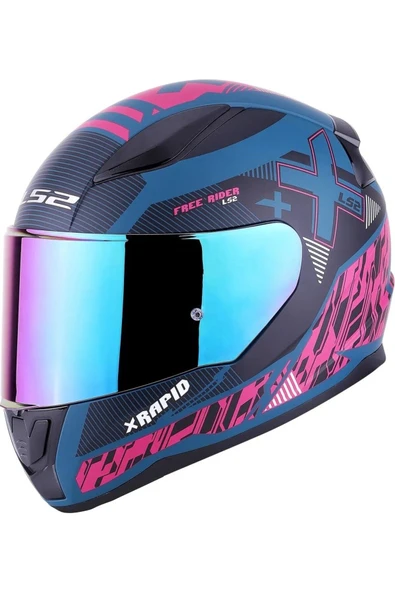 LS2 RAPID 2  XTREET MAT  FULLFACE MOTOSİKLET KASKI GOKKUSAGI CAMLI - 2