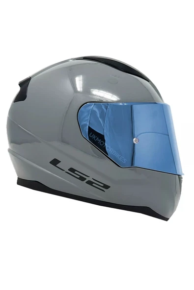 LS2 Rapıd 2 Nardo Gri Fullface Motosiklet Kaskı Mavi Camlı - 3