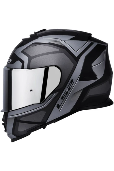 LS2 Storm 2 Faster Tıtanıum Fullface Motosiklet Kaskı Gri Camlı - 4