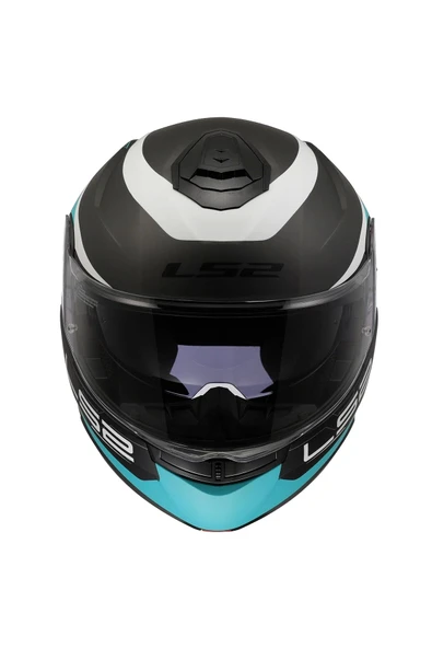 LS2 Strobe 2 Vıctory Mat Tıtanıum-beyaz-metal Mavi Kask - 4