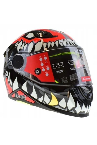 LS2 KID PUNK ÇOCUK KAPALI MOTOSİKLET KASKI - 7
