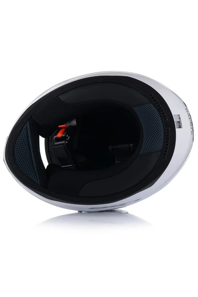 LS2 Rapıd 2 Beyaz Fullface Motosiklet Kaskı Mavi Camlı - 6