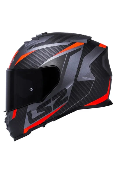 LS2 Storm 2 Racer Full Face Motosiklet Kaskı Şeffaf Siyah Vizörlü