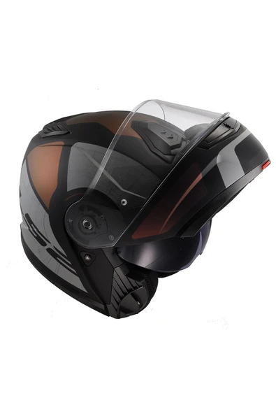 LS2 Strobe 2 Orıon Mat Siyah-mor-mavi Kask Çene Açılır - Resim 6