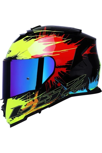 LS2 Storm 2 Drop Full Face  Motosiklet Kaskı Gökkuşağı Camlı - 3