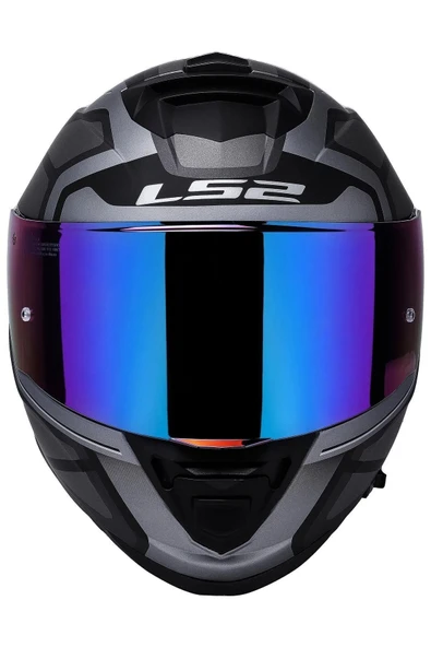 LS2 Storm 2 Faster Tıtanıum Fullface Motosiklet Kaskı Gökkuşağı Camlı - 5
