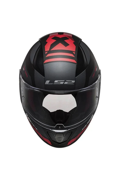 LS2 Rapıd 2 Xtreet   Full Face Motosiklet Kaskı  Mat Siyah-kırmızı - 2