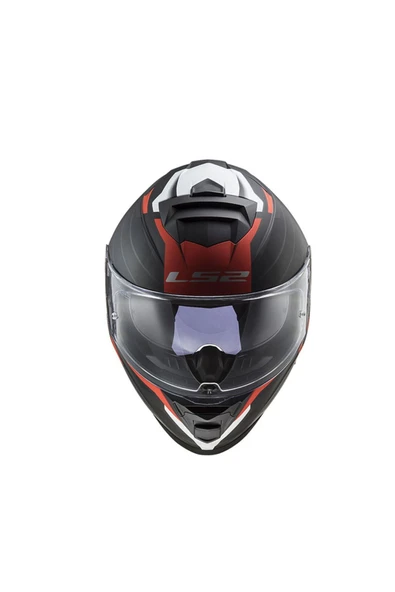 LS2 Ff800 Storm 2 Nerve Mat Black Red Motorcu Kaskı - 4