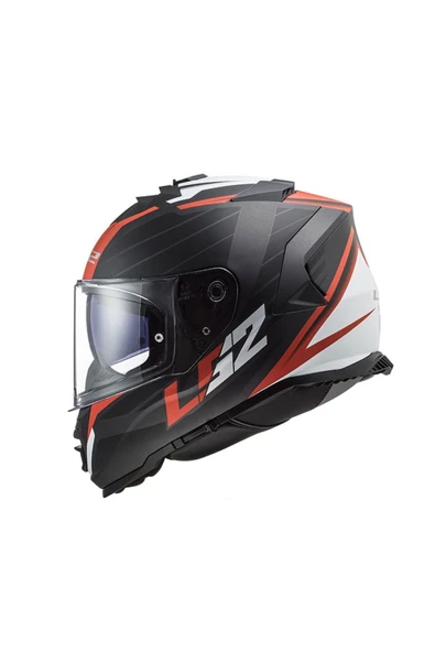 LS2 Ff800 Storm 2 Nerve Mat Black Red Motorcu Kaskı