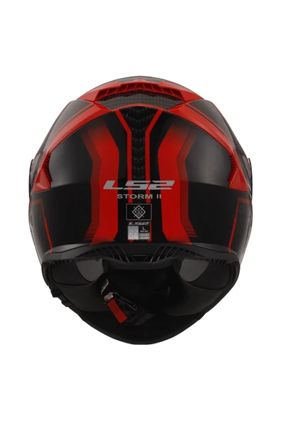 LS2 Storm 2 Tracker Full Face Motosiklet Kaskı Siyah-Kırmızı - 4