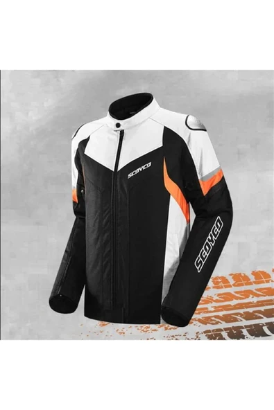 Scoyco JK176 WATERPROOF 4 MEVSİM MOTOSİKLET MONTU SİYAH TURUNCU GRİ