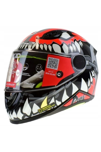 LS2 KID PUNK ÇOCUK KAPALI MOTOSİKLET KASKI - 6