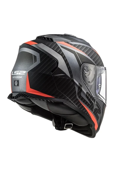 LS2 Storm 2 Racer Mat Tıtanıum-neon Turuncu Kask - 4