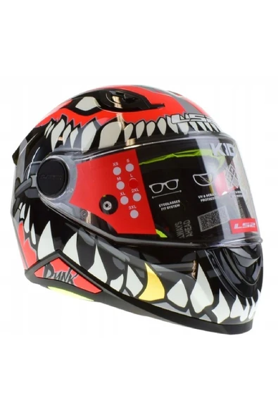 LS2 KID PUNK ÇOCUK KAPALI MOTOSİKLET KASKI - 2