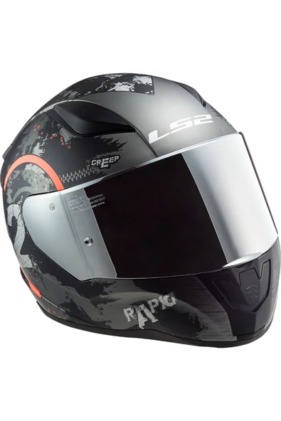 LS2 RAPID 2 CIRCLE  FULLFACE MOTOSİKLET KASKI GRİ CAMLI - 3