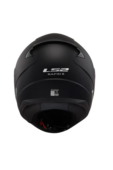 LS2 RAPID 2 MAT SİYAH KAPALI MOTOSİKLET KASKI GÖKKUŞAĞI CAMLI - 3