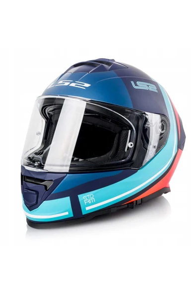 LS2 Storm 2 Slant Full Face Motosiklet Kaskı Şefaf Camlı - 4