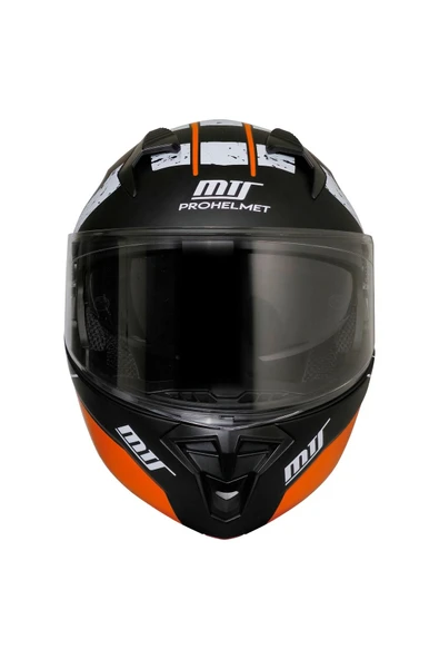 MTS M-966 Çeneaçılır Motosiklet Kaskı Turuncu - 3