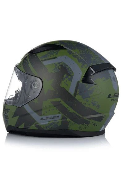LS2 RAPID II THUNDER BIRDS MAT YEŞİL MOTOSİKLET KASKI - 4